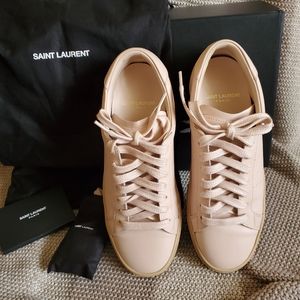 Authentic Saint Laurent Blush/Cream Sneakers 36